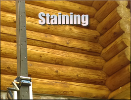  Harlan County, Kentucky Log Home Staining